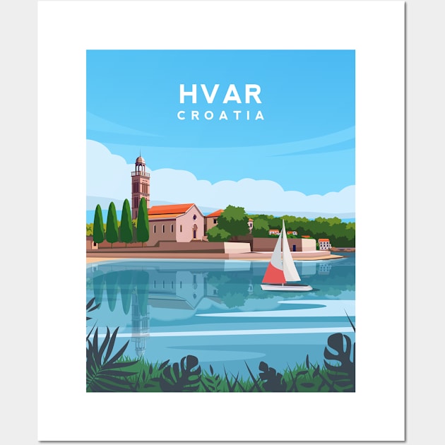 Hvar Island, Croatia Wall Art by typelab